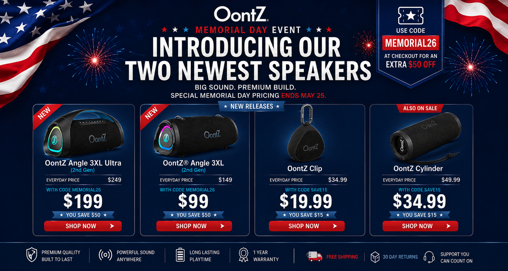 OontZ Memorial Day Event