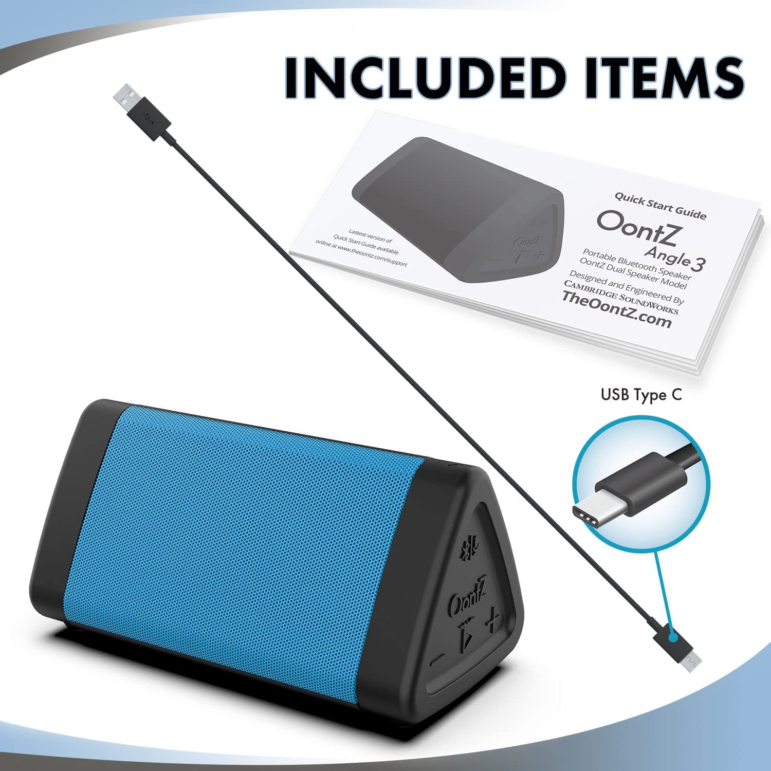 Oontz Upgraded Angle 3 Bluetooth Speaker 100 Foot Range