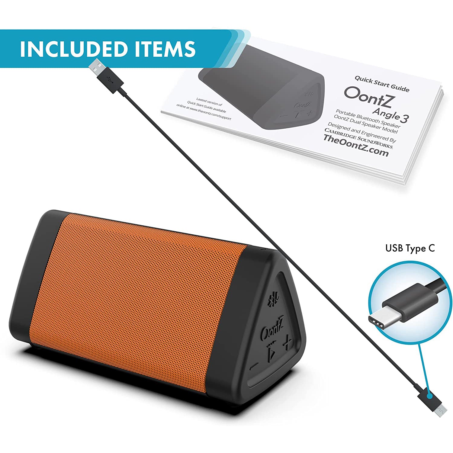 Oontz Upgraded Angle 3 Bluetooth Speaker 100 Foot Range