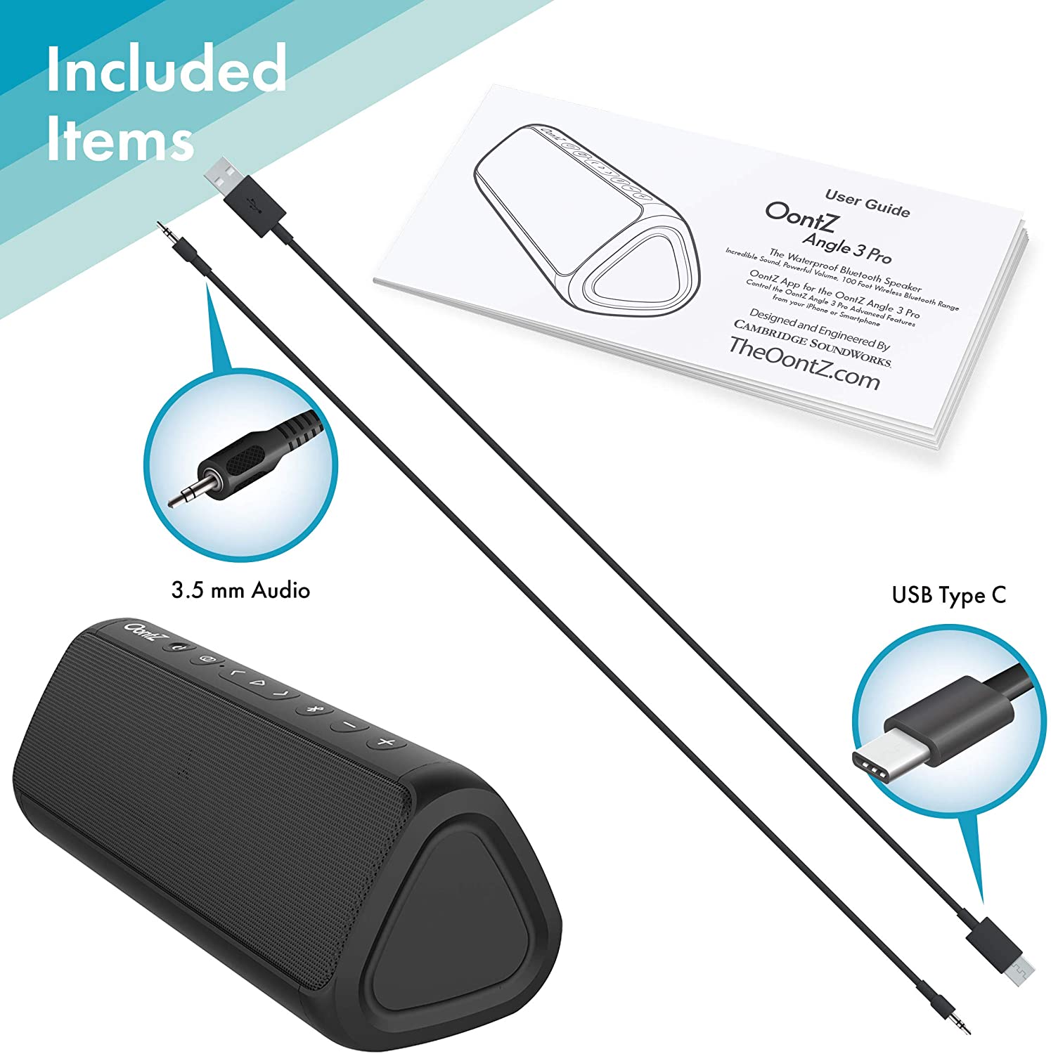 OontZ Pro Waterproof Bluetooth Speaker, 21 Watts Louder Volume